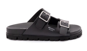 NEW PRADA BLACK BIRKENSTOCKS SLIP ON SLIDES SANDALS FLATS SHOES BOX AUTHENTIC 39